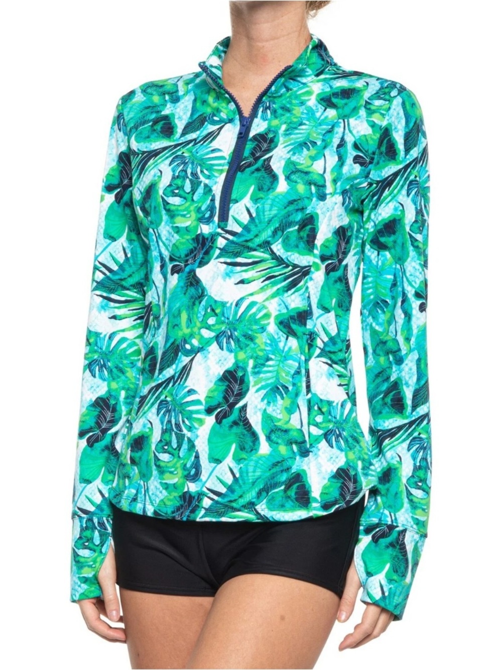 Tommy Bahama Azure Lagoon Long Sleeve Pullover Golf Shirt 1/4 zip large active